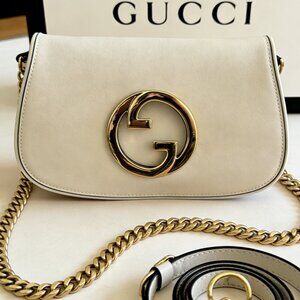 Gucci  Medium Shoulder Bag White Leather